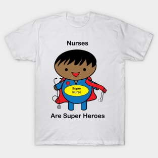 Nurse Male Black Super Hero T-Shirt